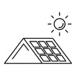 © Jyoti - Simple line drawing of a solar panel under the sun vector