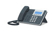 © Ophelia - Classic office desk telephone with digital display and keypad on white background