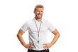 © Ljupco Smokovski - Sports coach with a whistle smiling