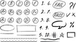 © shamarun - Handwritten school grades and symbols for education and assessment