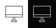 © Pop - Computer screen icon. Outline symbol for Website UI