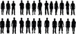 © shila raut - Stock vector silhouettes of people standing in various poses for graphic design and illustration
