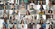 © fizkes - Zoom out collage diverse people talking on video call