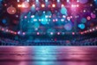 © Vorda Berge - Colorful stage lights illuminating an empty concert venue