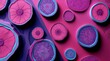 © Oliver - Abstract Pathological Tissue Slices and Cell Structures Background in Vibrant Pink and Purple