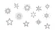© Abhinaya Project - Collection of assorted star shapes in a clean, minimalist design, perfect for various creative applications