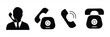 © garasi icons - Telephone icon. Call us symbol. Call sign. Telephone pictogram, isolated on a white background. Vector illustration