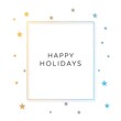 © Irgidwi - Happy Holidays greetings with a border of stars and a white square in the middle