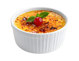 Crème brûlée isolated on transparent png