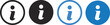 © top3 - Info icons set. Info button. Black bubbles pointers information info signs. Info symbol flat style – vecto