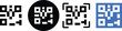 © fatima - Qr code collection isolated on symbol, contrast, black and white QR code centered on a plain white background,mobile phone scanning qr-code vector illustration,