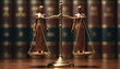 © Maryna - Balanced scales show male and female figures in equal measure against library background. Symbolizes justice fairness gender equity. Represents diversity legal rights and social balance.
