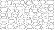 © Ashok - Hand drawn speech bubbles collection in black and white for creative projects