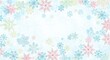 © ArtifyNow - Pastel snowflakes scattered on a light background creating a wintery and festive seasonal design