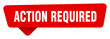 © BHM - action required red sticker isolated on transpatent background. action required sign