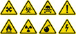 © Mahasin - Hazardous Material Safety Warning Signs with Symbol Black on Yellow Background