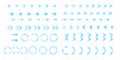 © Barsha - Collection of blue arrows and circular designs for directional and informative graphics