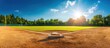 © zaen_studio - Scenic Baseball Field Under Bright Sunlight on a Clear Summer Day