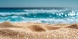 © Rifqi - Golden sand dunes shimmer beside a turquoise ocean with soft bokeh light effects, concept for vacation backgrounds, summer advertising and coastal relaxation