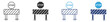 © Habiba Anika - Barrier stop sign icon set, Traffic safety and road control icon , vector illustration .