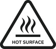 © Bacon - Warning sign hot surface danger symbol vector illustration caution alert label alert symbol vector