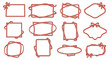 © Myanee - Elegant Red Ribbon Border Collection Versatile Frames for Festive Designs