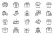© Iconfly - Gifts Vector Line Icon set. Contains such Icons as Gift Card, Present Offer, Ribbon and more. Quality Icons that Enhance Branding, Digital Designs, and Print Media
