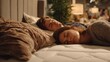 © LimeSky - Couple resting on fresh mattress in a furniture shop