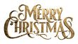 © AN STOCK - Golden 'Merry Christmas' typography with luxury embossed finish isolated on white background