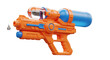 © Tanbir - Brightly colored orange and blue water blaster toy illustration with a falling droplet, perfect for summer fun, outdoor play, and warm weather activities for kids and adults alike