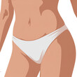 © Faiza - 3d rendered illustration of a woman's torso in white underwear isolated on transparent background
