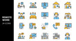 © HUANG - Remote Work and Communication Icons A Collection of Modern Vector Graphics