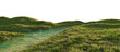 © snesivan - Serene river flowing through a lush green landscape. 3D render.