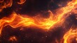 © virza - Intense orange and yellow flames flow dynamically across a dark background