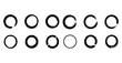 © Coosh448 - Zen enso circle variations in japanese calligraphy art set