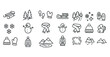 © Настя Шевчук - Winter essentials and activities icons: snowmen, sleds, scarves, and more