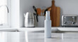 © MrLynx - Throat spray bottle on kitchen counter in bright natural light