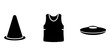 © Gabriel - Set of three icons on white background