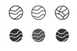 © Viacheslav - Geoid Logo Variations. Geoid. Icon set. Set Logo of geoid: contour lines forming Earth?s gravitational field. harmonious logo variations of the same emblematic