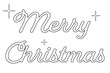 © Monika Jurczyk - Merry Christmas hand-lettered script typography outline with sparkles and star accents. Perfect for Christmas cards, holiday decorations, winter invitations, social media posts, seasonal projects. PNG