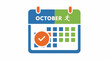 © Onedify - October Sports Event Schedule Calendar Icon