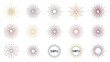 © Stock Image Zone - Set of sunbursts and starbursts with the word SIMPLE in seals
