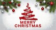 © kathrine - Festive christmas tree made of red ribbon with ornaments and pine cones