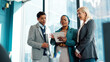 © FlexOn/peopleimages.com - Tablet, business people or attorney in office with discussion for advocacy, legal case or manager advice. Below, tech or team talking with lawyer management for lawsuit planning, feedback or justice.