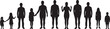 © hlimakter73 - Silhouetted Crowd Standing Side by Side in Black and White Illustration