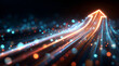 © sornram - Dynamic digital arrows illuminate the future, representing growth and progress through vibrant light trails.