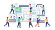 © Morning Dew - Team analyzing data dashboards and reports for business intelligence