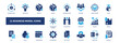 © Vector4all - business model icon set, solid style, vector illustration