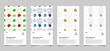 © Creative Store - Colorful and minimalist apple pattern designs on white backgrounds
