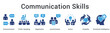 © gibranicon - Communication skills enhance public speaking and negotiation through assertiveness with active empathy and emotional intelligence.